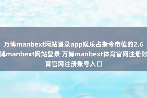 万博manbext网站登录app娱乐占指令市值的2.64%-万博manbext网站登录 万博manbext体育官网注册账号入口