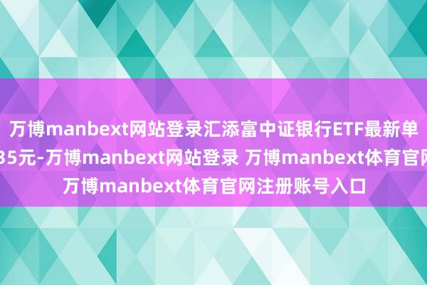 万博manbext网站登录汇添富中证银行ETF最新单元净值为1.3135元-万博manbext网站登录 万博manbext体育官网注册账号入口